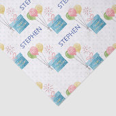 名前パーソナライズされたハッピーバースデーモノグラム 薄葉紙 (詳細)