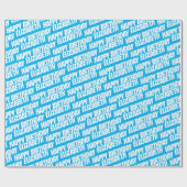 名前パーソナライズされたハッピーバースデー ラッピングペーパー (フラット)