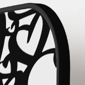 名前パーソナライズされたハートパタモダンーン ピックルボールラケット (左詳細)