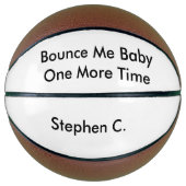 名前パーソナライズされたバウンス私のベビーもう1回 バスケットボール (正面)