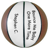 名前パーソナライズされたバウンス私のベビーもう1回 バスケットボール (縦)