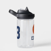 名前パーソナライズされたバスケットボールジャージー ウォーターボトル (右面)