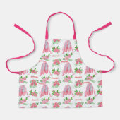 名前パーソナライズされたバレエバレリーナピンクシューズ エプロン (正面)