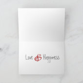 名前パーソナライズされたバレンタインの名刺 シーズンカード (内部)