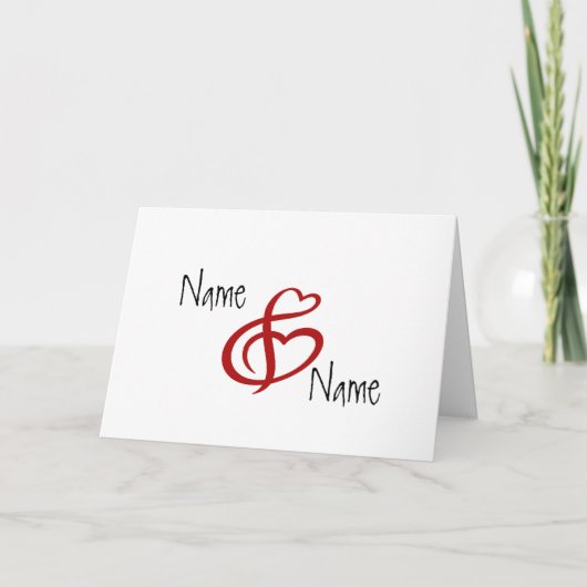 名前パーソナライズされたバレンタインの名刺 シーズンカード (正面)