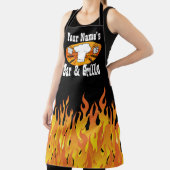 名前パーソナライズされたバーとグリルBBQエプロン エプロン (インサイチュ)