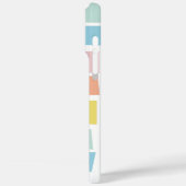 名前パーソナライズされたパステルジオメトリックモダンカラフル Case-Mate iPhoneケース (裏面 / 左)