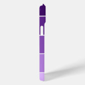 名前パーソナライズされたパープルストライプカラーパレットチップ Case-Mate iPhoneケース (裏面 / 右)