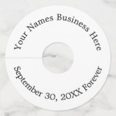 名前パーソナライズされたビジネスイベントスローガン作成 ワイングラスタグ (裏面)