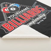 名前パーソナライズされたビリヤード8ボールプールキューラック シェルパブランケット (3/4)