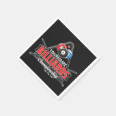 名前パーソナライズされたビリヤード8ボールプールキューラック スタンダードカクテルナプキン (角)