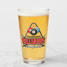 名前パーソナライズされたビリヤード8ボールプールキューラック タンブラーグラス