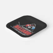 名前パーソナライズされたビリヤード8ボールプールキューラック ペーパープレート (傾斜あり)