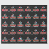 名前パーソナライズされたビリヤード8ボールプールキューラック ラッピングペーパー (フラット)