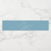 名前パーソナライズされたビーチクラブウォーターボトルラベル ペットボトルラベル (シングルラベル)