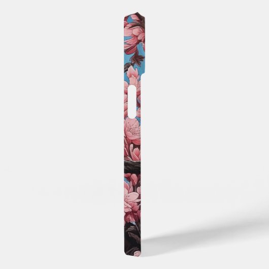 名前パーソナライズされたピンクさくらんぼ花 Case-Mate iPhoneケース (裏面 / 右)