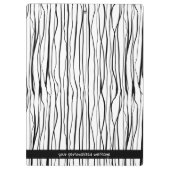 名前パーソナライズされたピンクと黒モダン クリップボード (裏面)