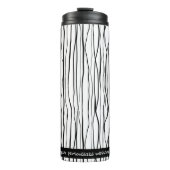 名前パーソナライズされたピンクと黒モダン タンブラー (正面)