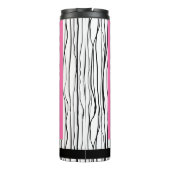 名前パーソナライズされたピンクと黒モダン タンブラー (裏面)