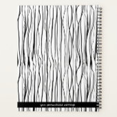 名前パーソナライズされたピンクと黒モダン プランナー手帳 (裏面)