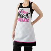 名前パーソナライズされたピンクの小さなハートブレーカー エプロン (インサイチュ)