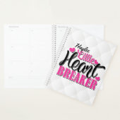 名前パーソナライズされたピンクの小さなハートブレーカー プランナー手帳 (ディスプレー)