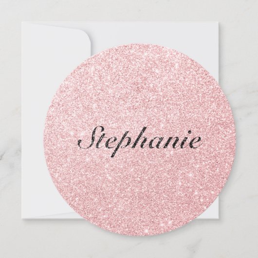 名前パーソナライズされたピンクグリッタースパークルスタイル (正面)