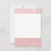 名前パーソナライズされたピンクグリッター誕生日カード カード (裏面)