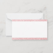 名前パーソナライズされたピンクグリッターGet Well Soon Card ノートカード (裏面)