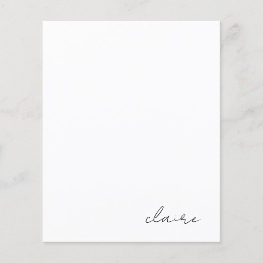 名前パーソナライズされたピンクハートひな形紙 (正面)