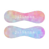 名前パーソナライズされたピンクパステルグラディエント水色 野球ボール (パネル)