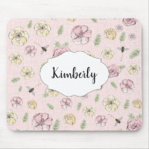 名前パーソナライズされたピンクフローラ