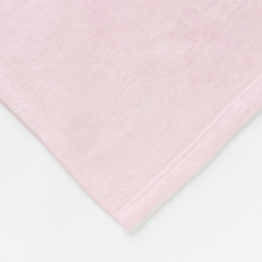 名前パーソナライズされたピンクベビーガールフローラモノグラム フリースブランケット (角)