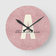 名前パーソナライズされたピンクロセゴールドグリッター