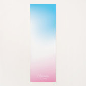 名前パーソナライズされたピンク ヨガマット (正面)