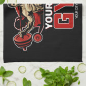 名前パーソナライズされたフィットネスホームジムウェイトリフティング キッチンタオル (折り畳み)