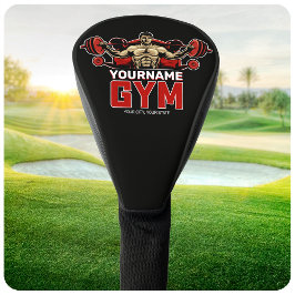 名前パーソナライズされたフィットネスホームジムウェイトリフティング ゴルフヘッドカバー