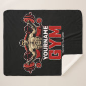 名前パーソナライズされたフィットネスホームジムウェイトリフティング シェルパブランケット (正面(横))