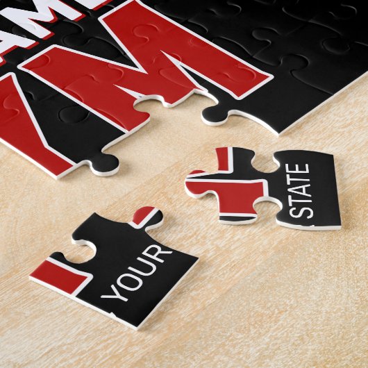 名前パーソナライズされたフィットネスホームジムウェイトリフティング ジグソーパズル (側面)