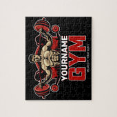 名前パーソナライズされたフィットネスホームジムウェイトリフティング ジグソーパズル (縦)