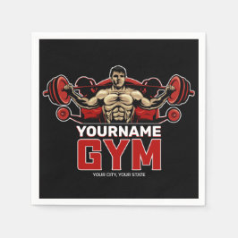名前パーソナライズされたフィットネスホームジムウェイトリフティング スタンダードカクテルナプキン