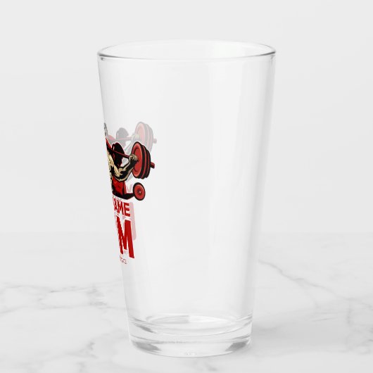 名前パーソナライズされたフィットネスホームジムウェイトリフティング タンブラーグラス (左)