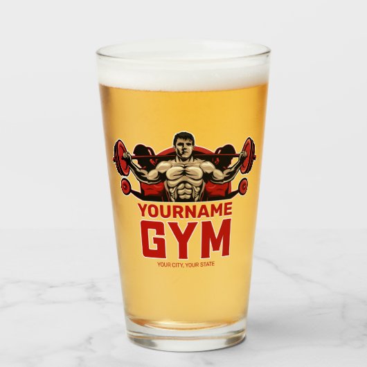 名前パーソナライズされたフィットネスホームジムウェイトリフティング タンブラーグラス (ドリンク正面)