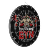 名前パーソナライズされたフィットネスホームジムウェイトリフティング ダーツボード (正面左)