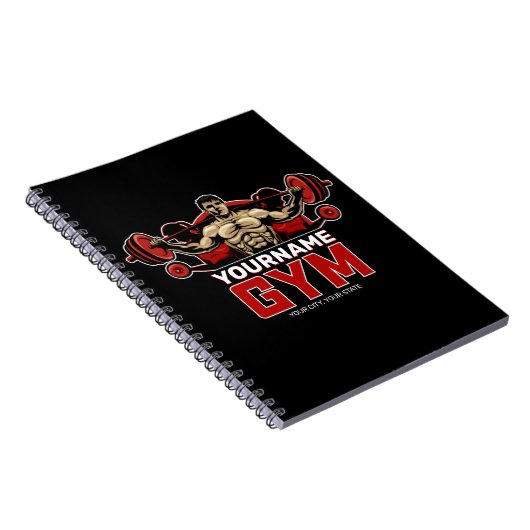 名前パーソナライズされたフィットネスホームジムウェイトリフティング ノートブック (右側)