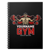 名前パーソナライズされたフィットネスホームジムウェイトリフティング ノートブック (正面)