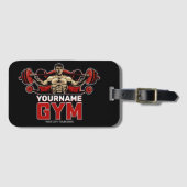 名前パーソナライズされたフィットネスホームジムウェイトリフティング ラゲッジタグ (正面横)