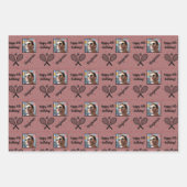 名前パーソナライズされたフォトスポーツテニス誕生日 ラッピングペーパーシート (正面2)