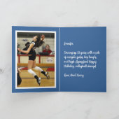 名前パーソナライズされたフォトスポーツバレーボール誕生日 カード (内部)