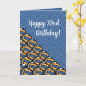 名前パーソナライズされたフォトスポーツバレーボール誕生日 カード (黄色い花)